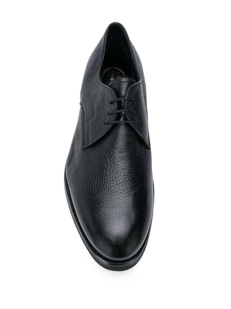 grained effect Derby shoes