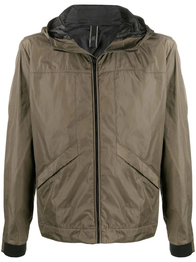 hooded lightweight jacket