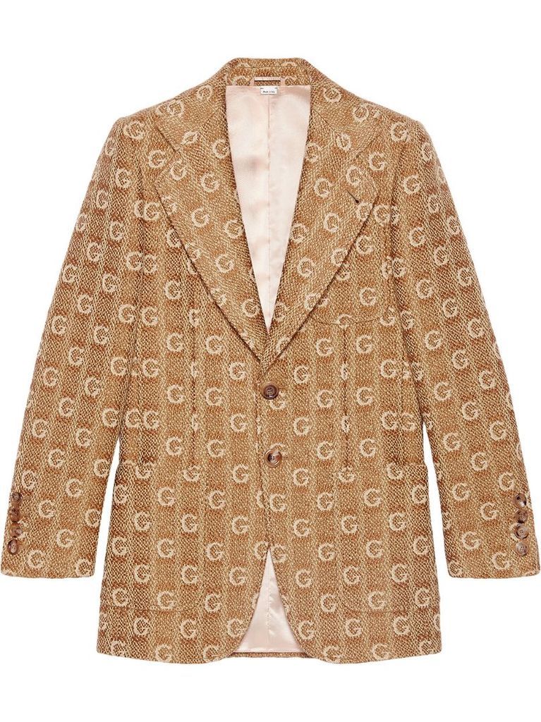 Textured G wool jacket
