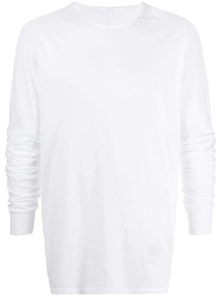 displaced-seam long sleeved T-shirt