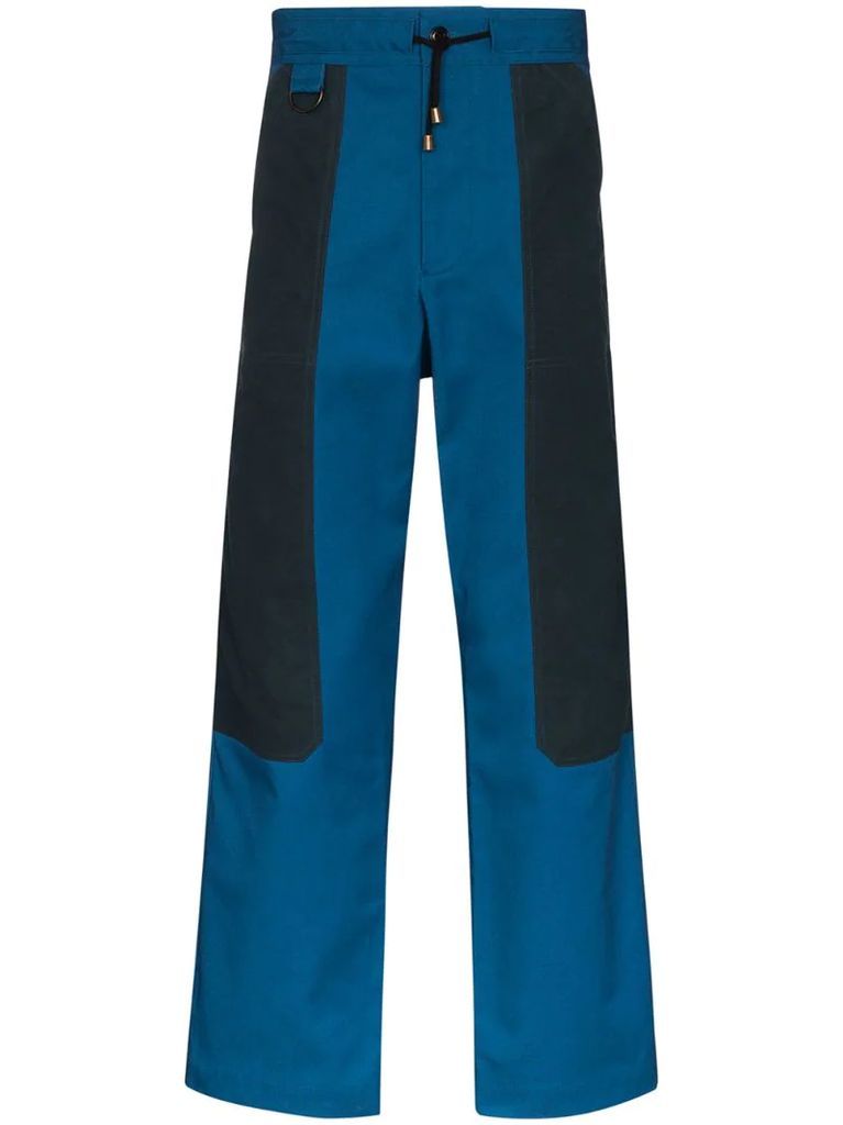 cord waist panelled trousers