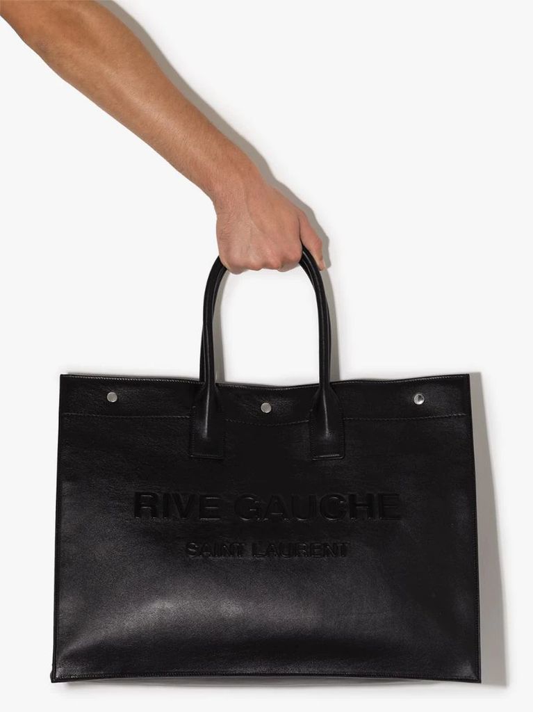 large Rive Gauche leather tote bag