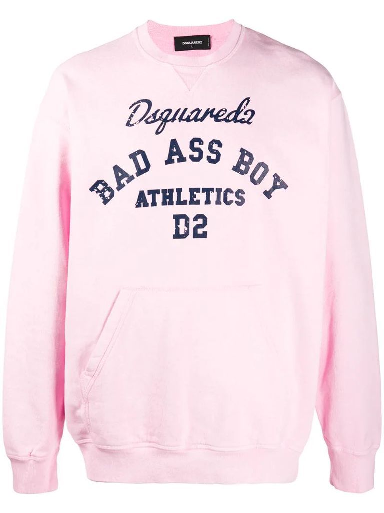 slogan print sweatshirt