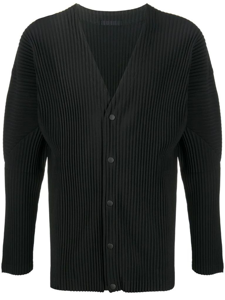 pleated buttoned jacket