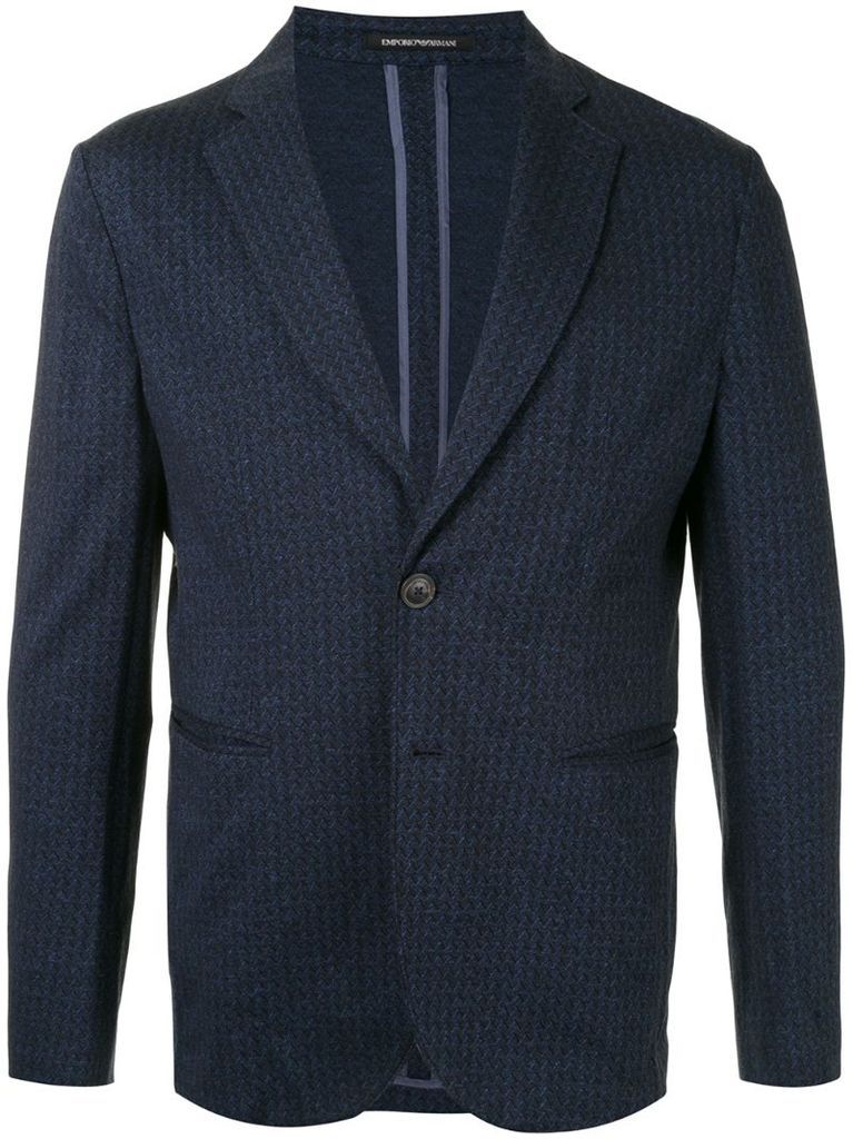 zig-zag print tailored blazer