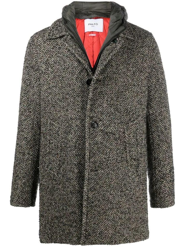 herringbone-weave coat