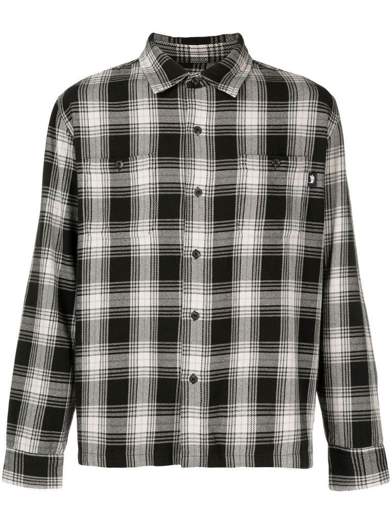 check-print flannel shirt