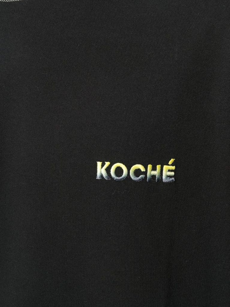 embroidered logo crew neck T-shirt