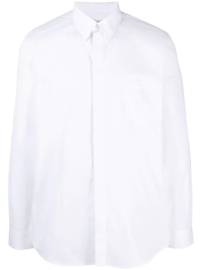 button-front long sleeve shirt