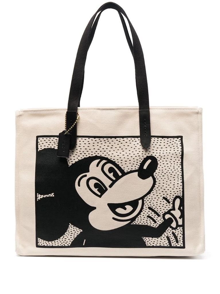 Mickey Mouse print shopper tote