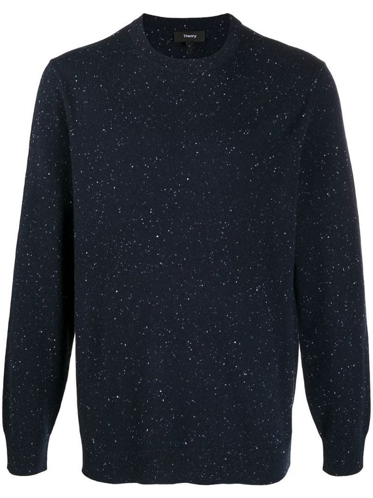 speckle-knit cashmere jumper