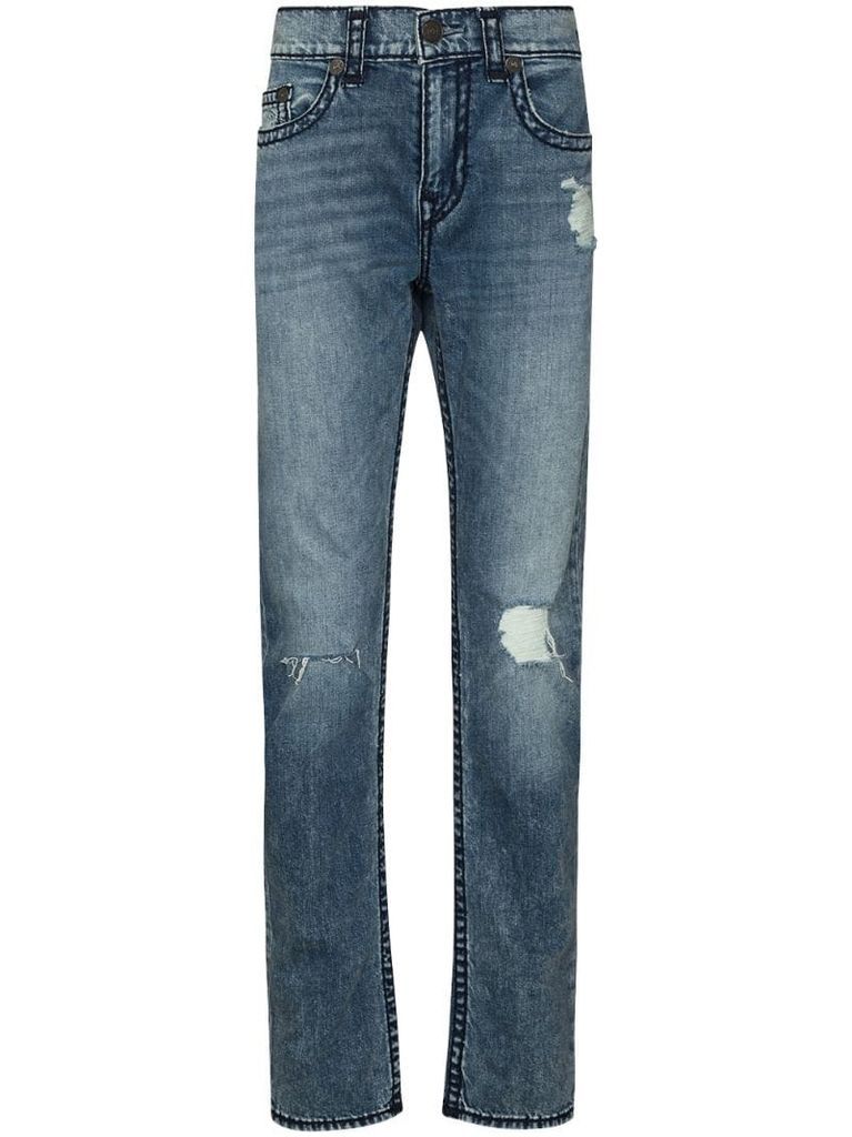 Rocco distressed straight-leg jeans