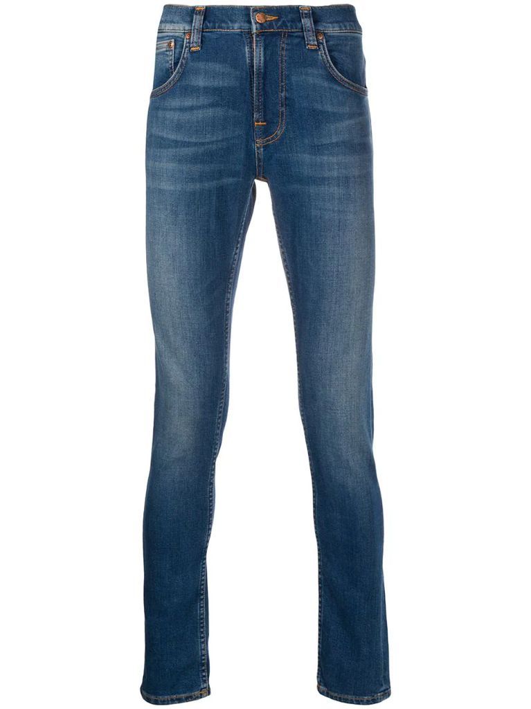 Terry low-rise skinny jeans