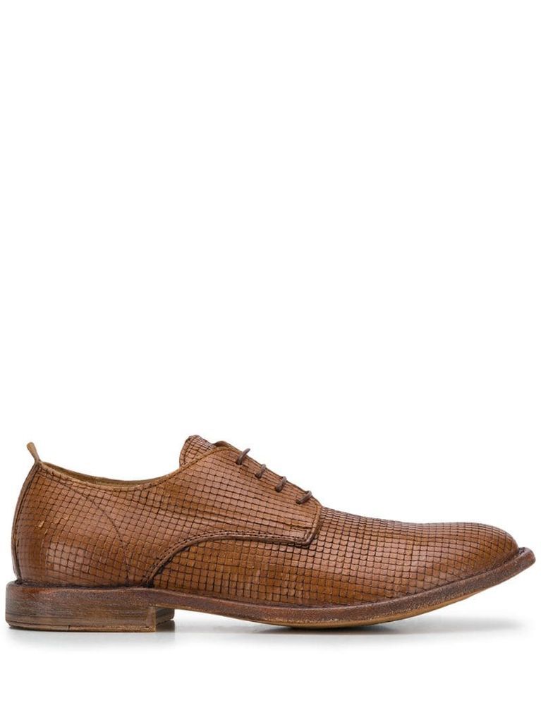 woven leather Derby shoes