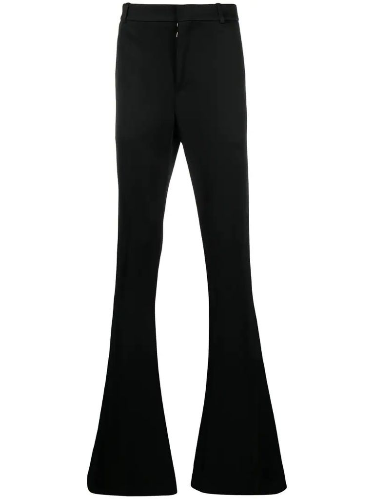 bootcut jersey trousers