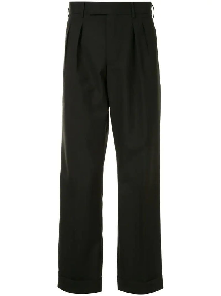 straight tailored trousers
