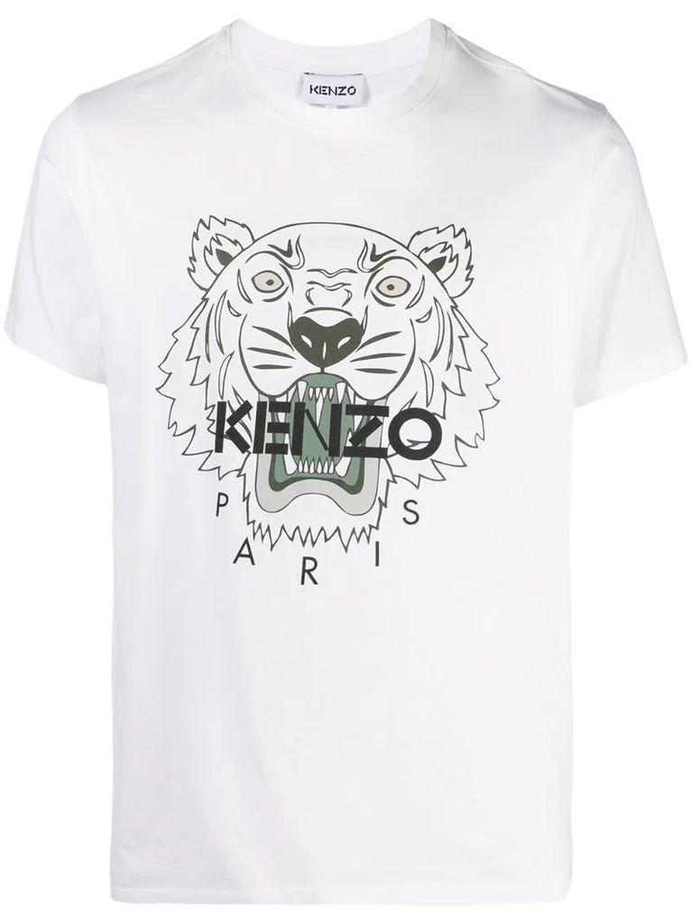 Tiger logo print T-shirt
