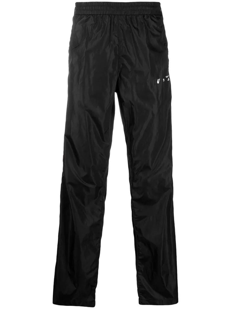 zip-detail logo track pants