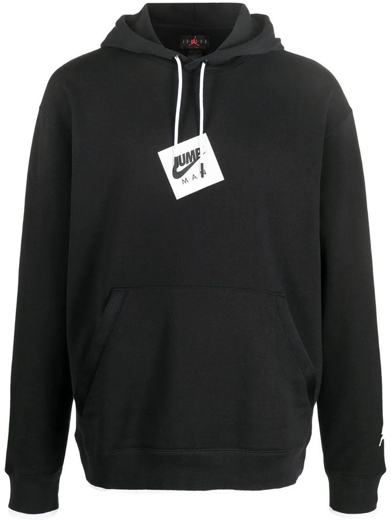 Swoosh logo-print hoodie