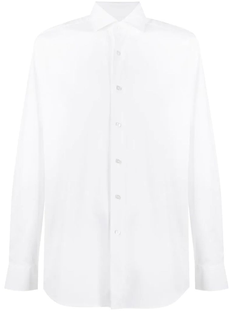 long-sleeved plain shirt