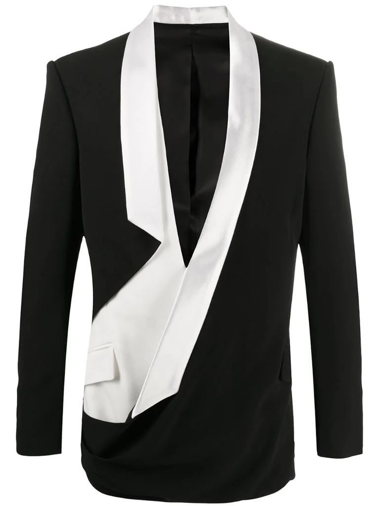 draped tailored blazer