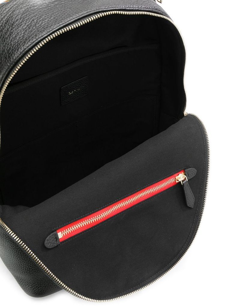 signature stripe straps backpack