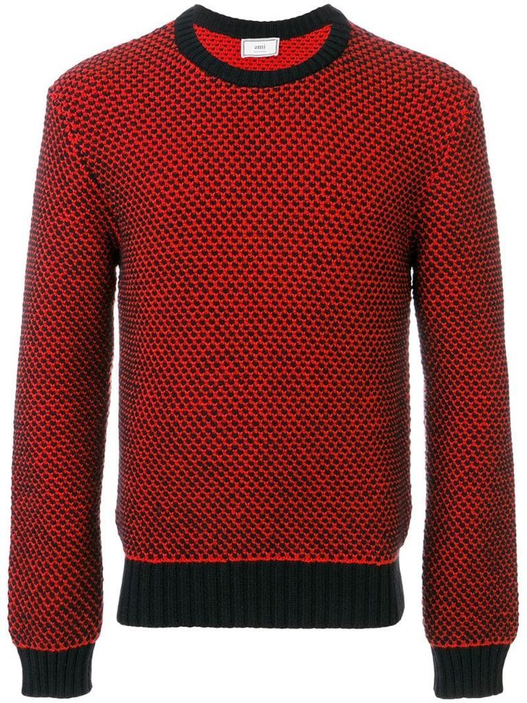 crew neck Birdseye Stitch Sweater