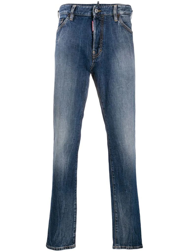 faded effect jeans