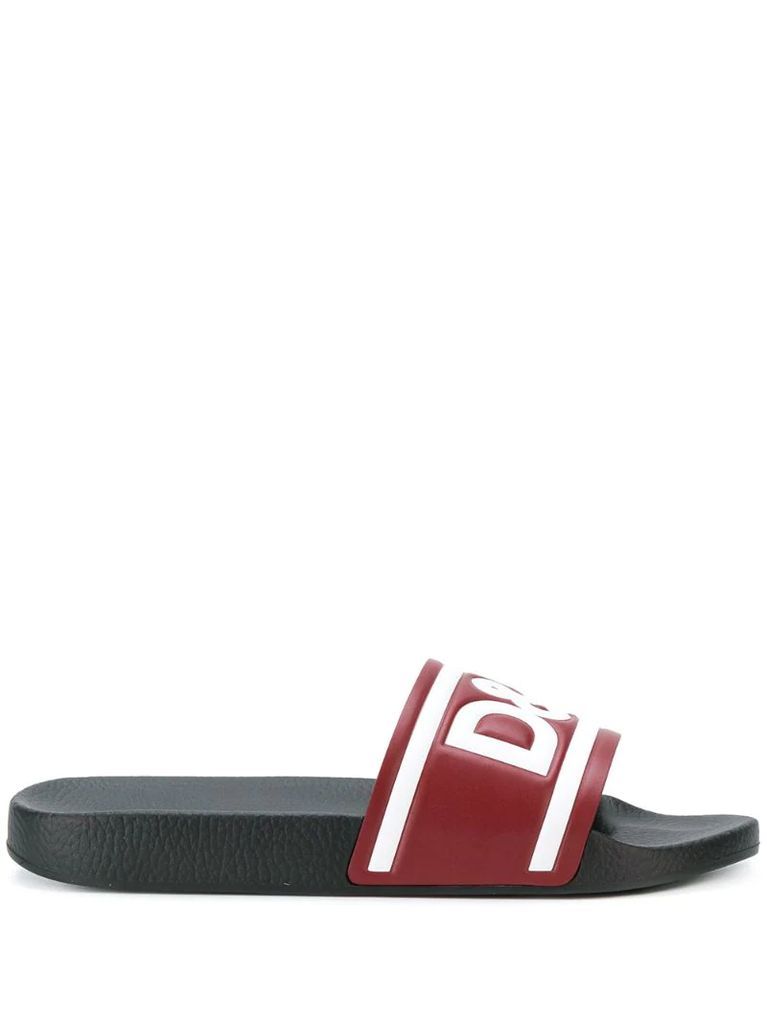 logo slide sandals
