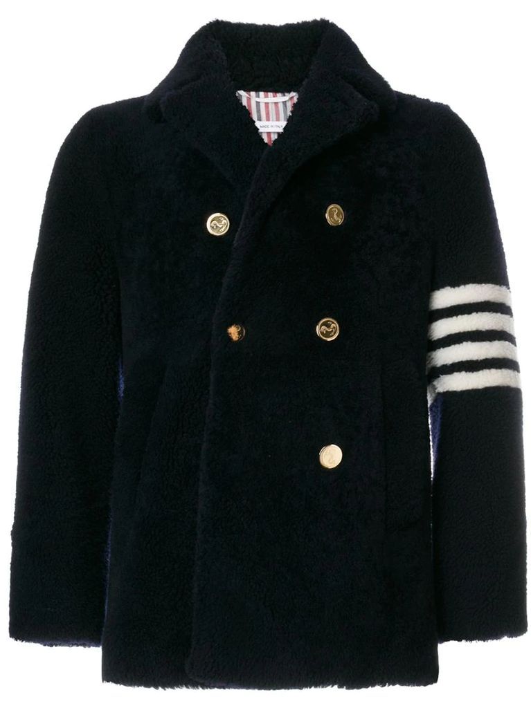 Unconstructed Classic Shearling Peacoat