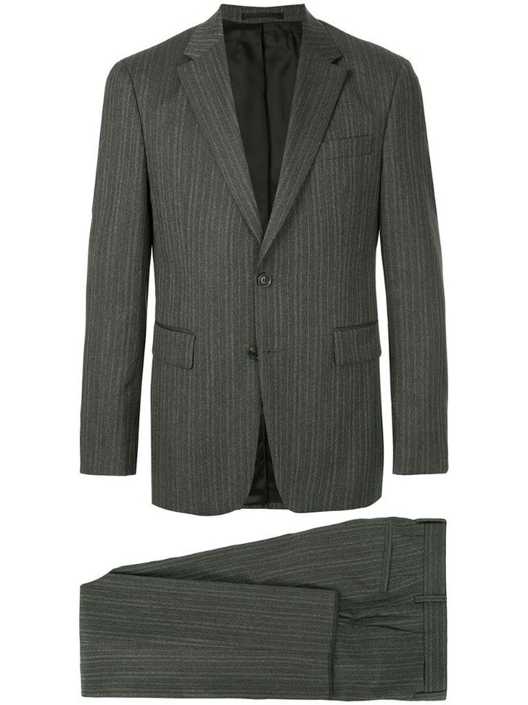 striped two-piece suit