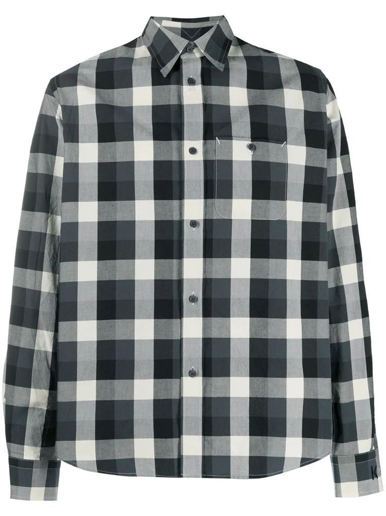 checked buttoned shirt