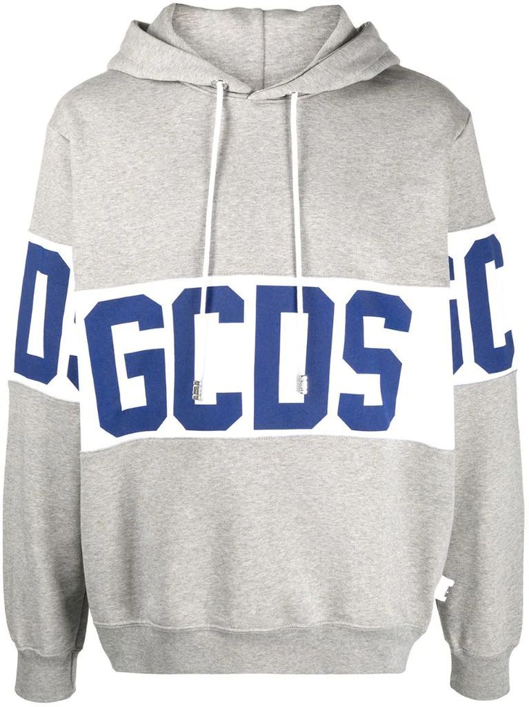 large logo patch hoodie