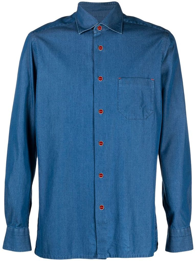 logo-buttoned tailored shirt