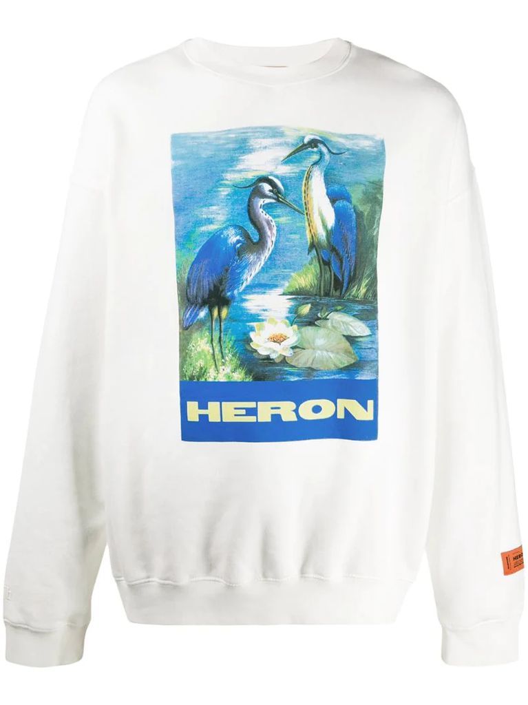 bird-print sweatshirt