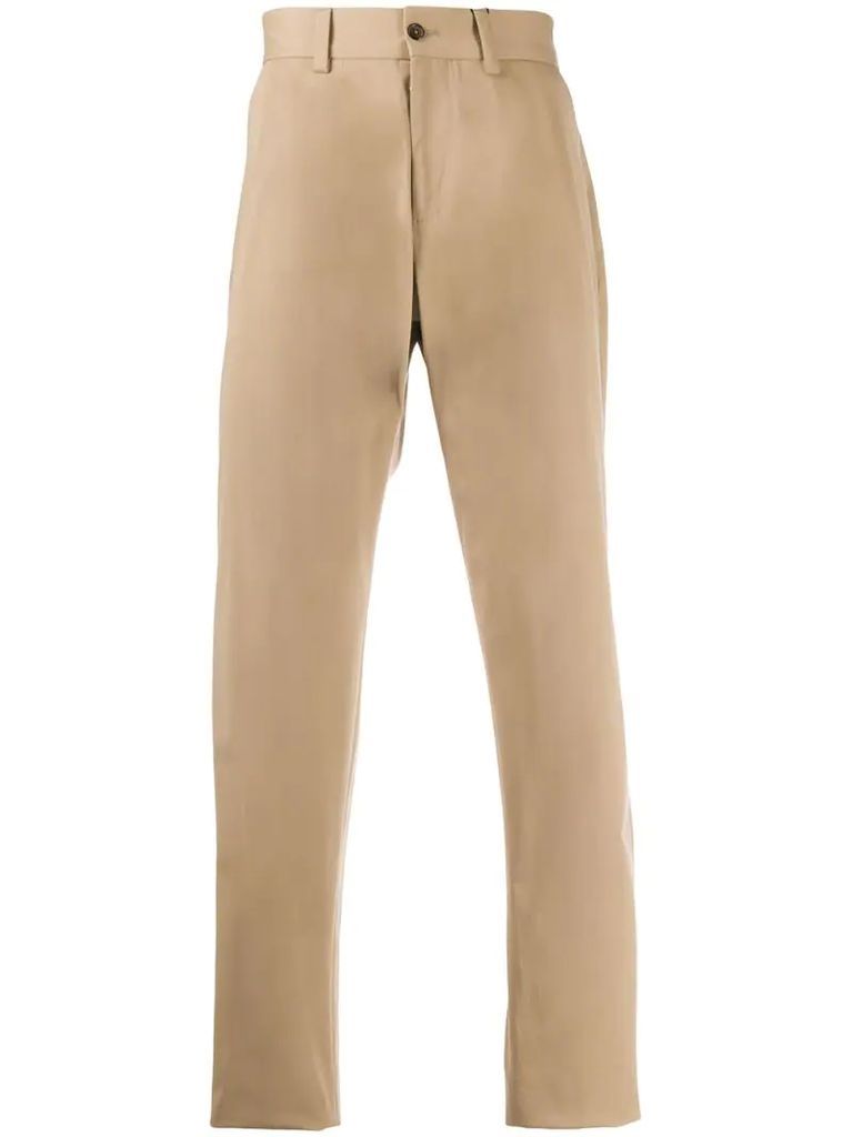pleated stretch-cotton trousers