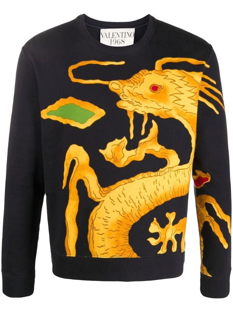 dragon print sweatshirt