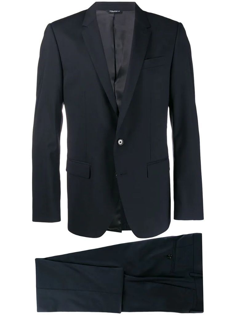 single breasted two piece suit