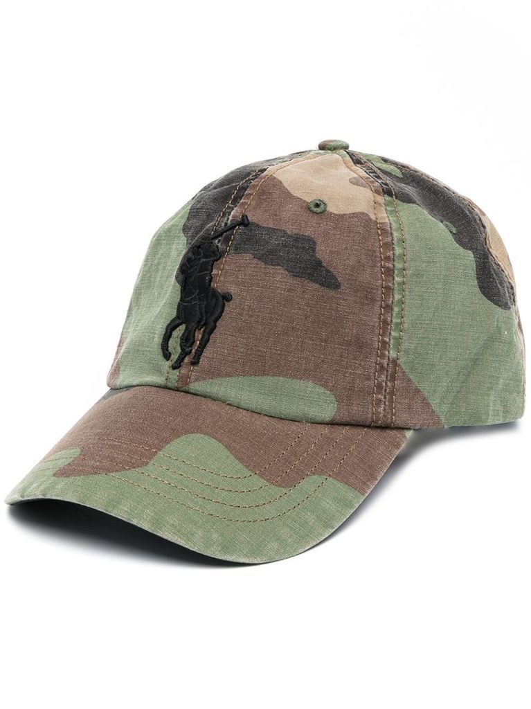 embroidered camouflage cap
