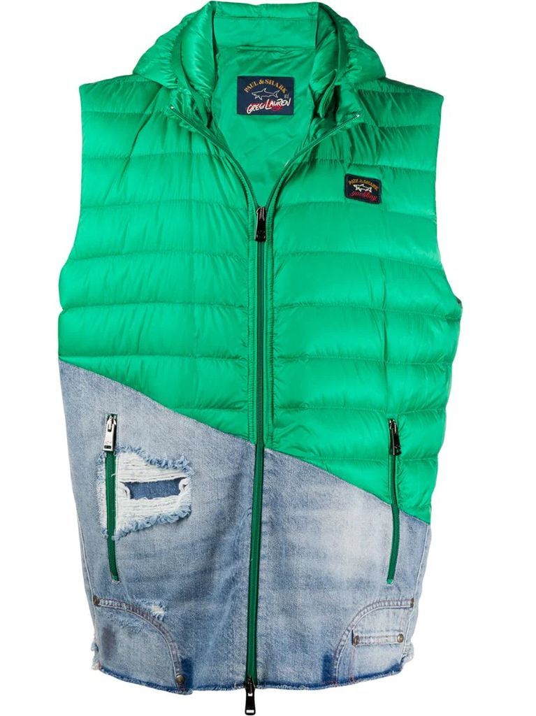 padded deconstructed gilet