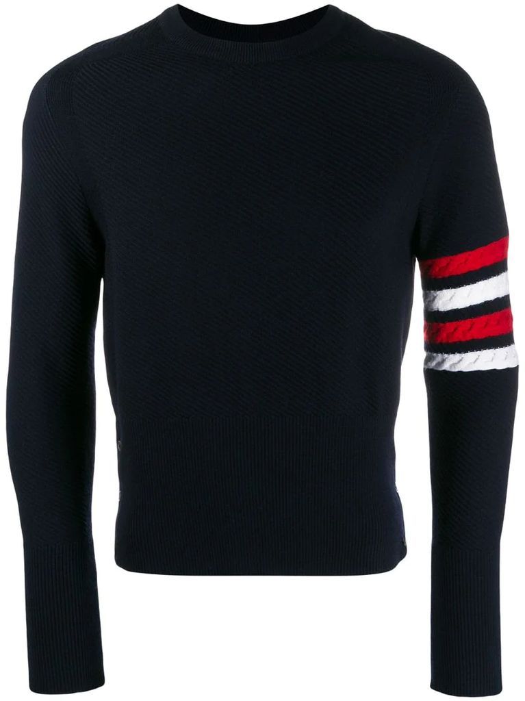 4-Bar saddle sleeve sweater