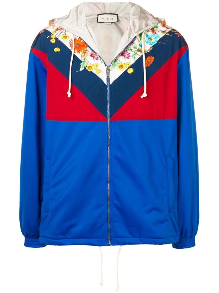 floral colour block jacket