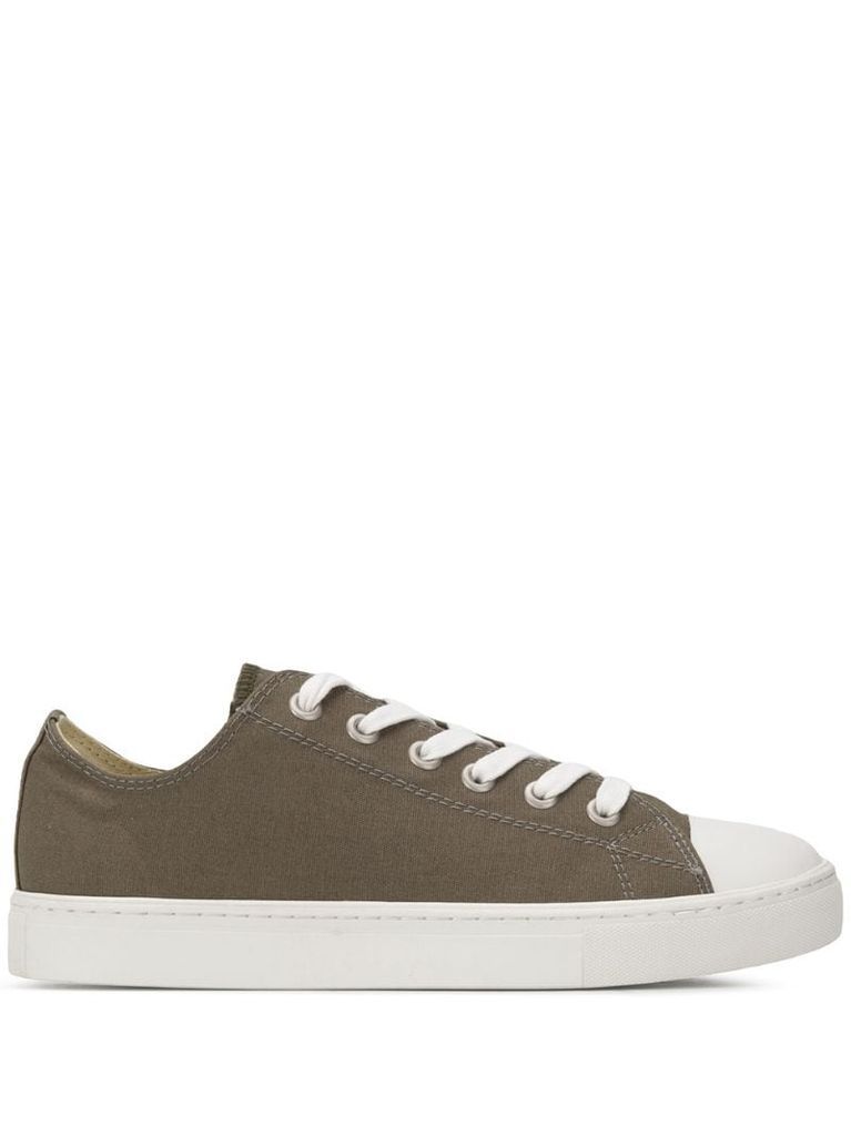 low-top canvas trainers