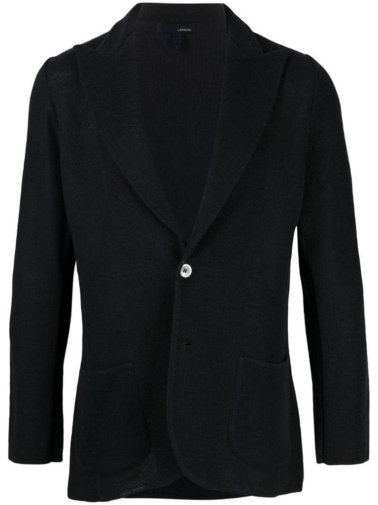 single-breasted knitted blazer
