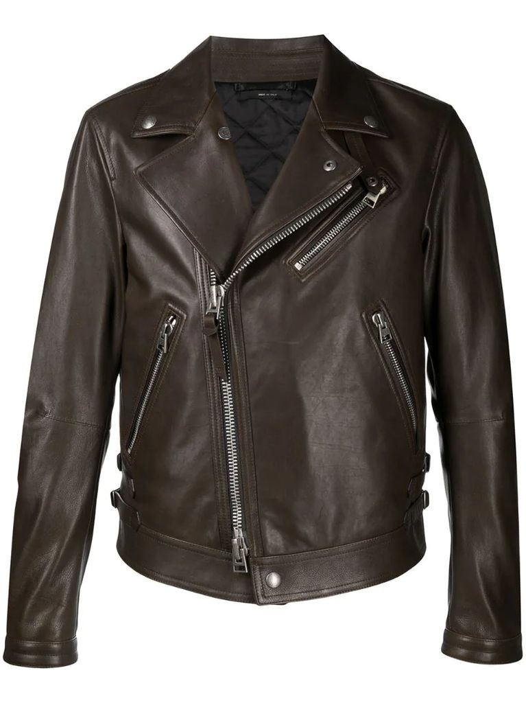 calf leather jacket