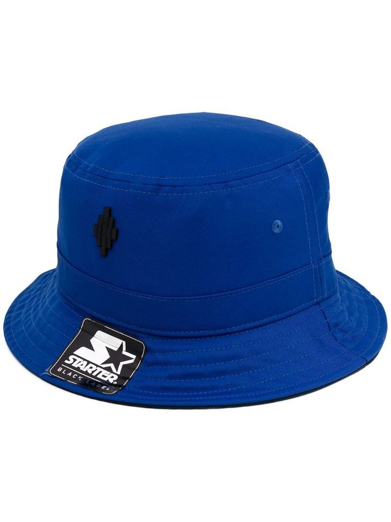 Cross patch bucket hat