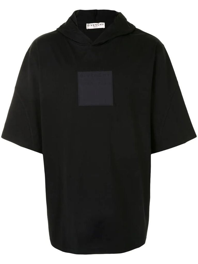 logo patch hooded T-shirt
