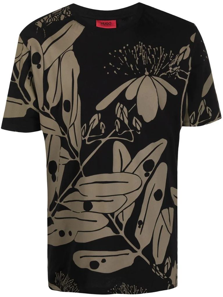 floral-print short-sleeve T-shirt