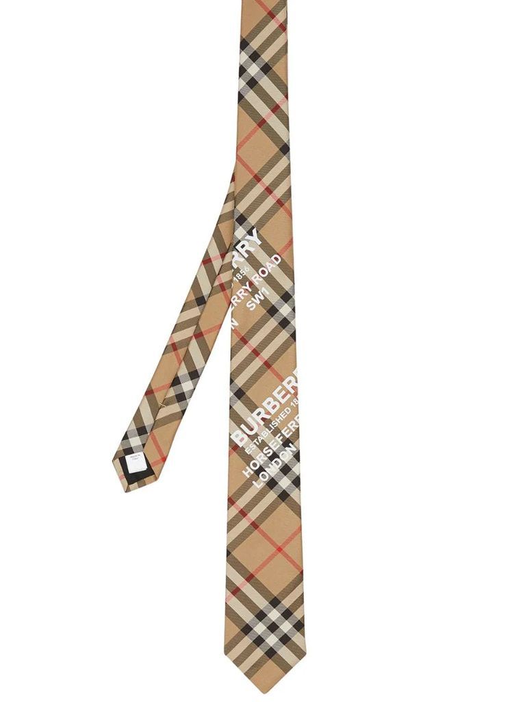 Horseferry print Vintage Check tie