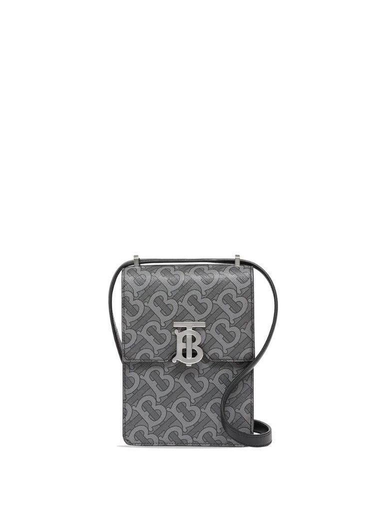 Robin Monogram-print e-canvas bag